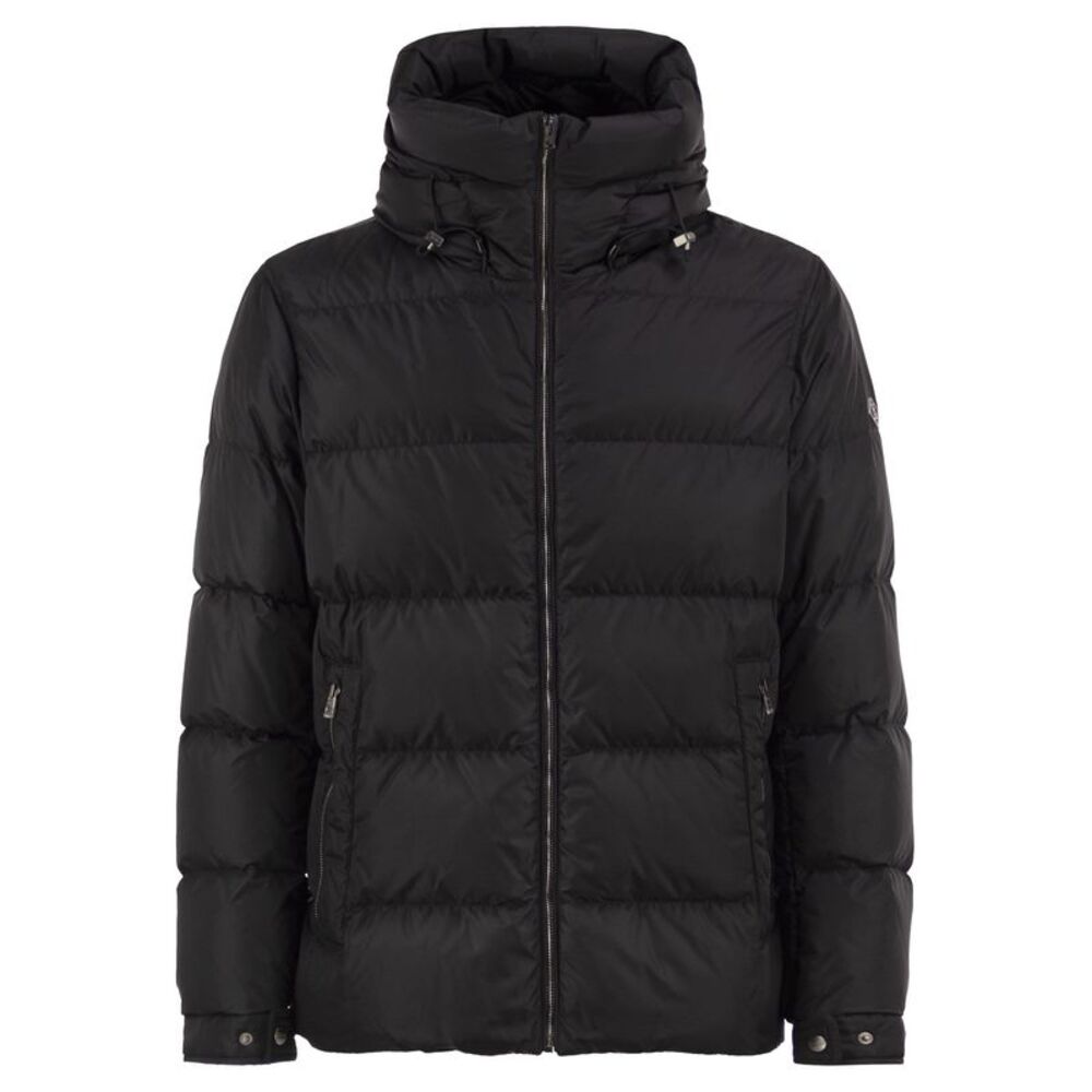 Herno Men Padded Down Jacket With High Collar And Integrated Hood